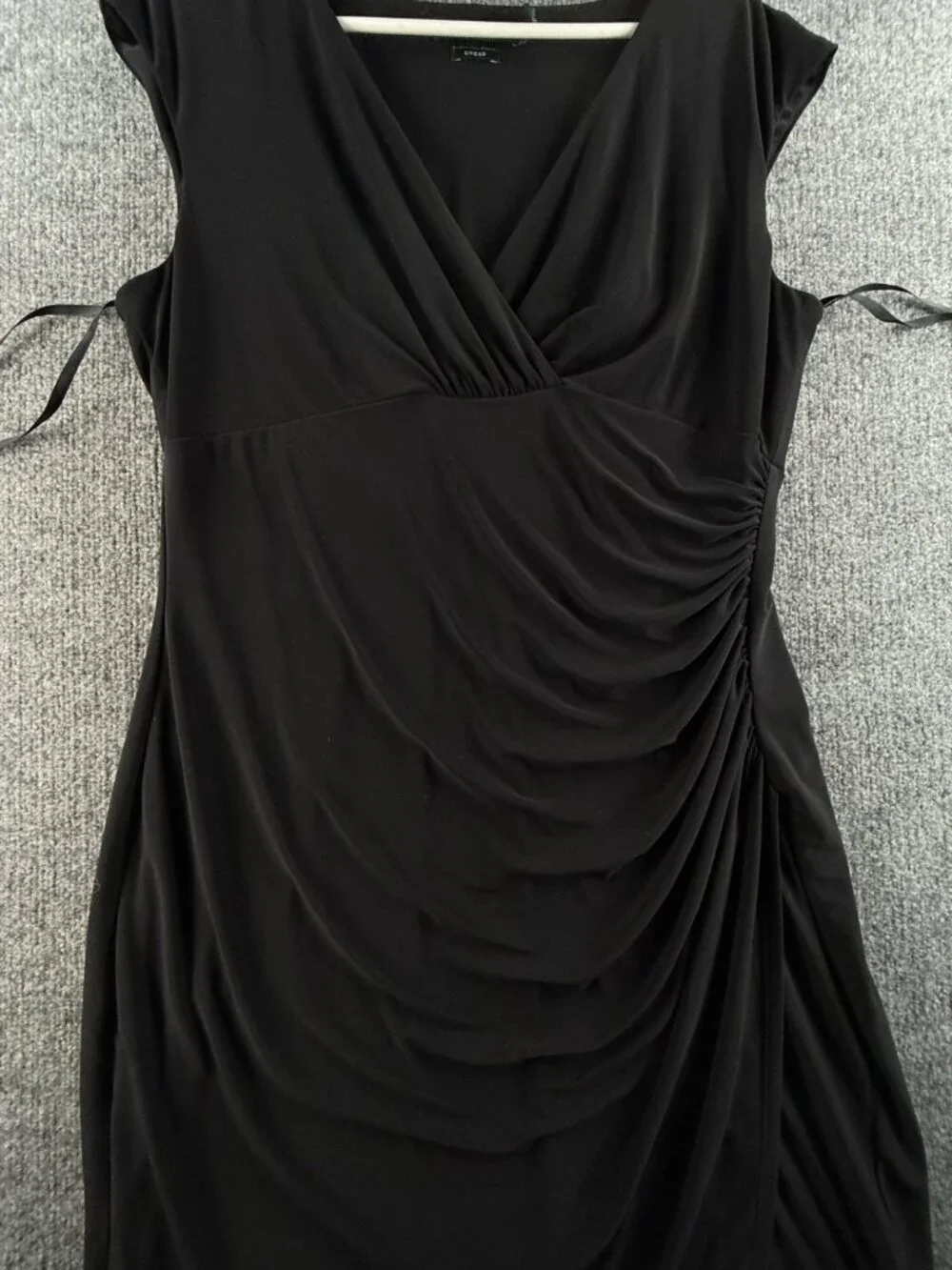 Lauren Ralph Lauren Black Dress Size Women 16 Stretch Sleeveless V Neck Knee - Picture 4 of 16